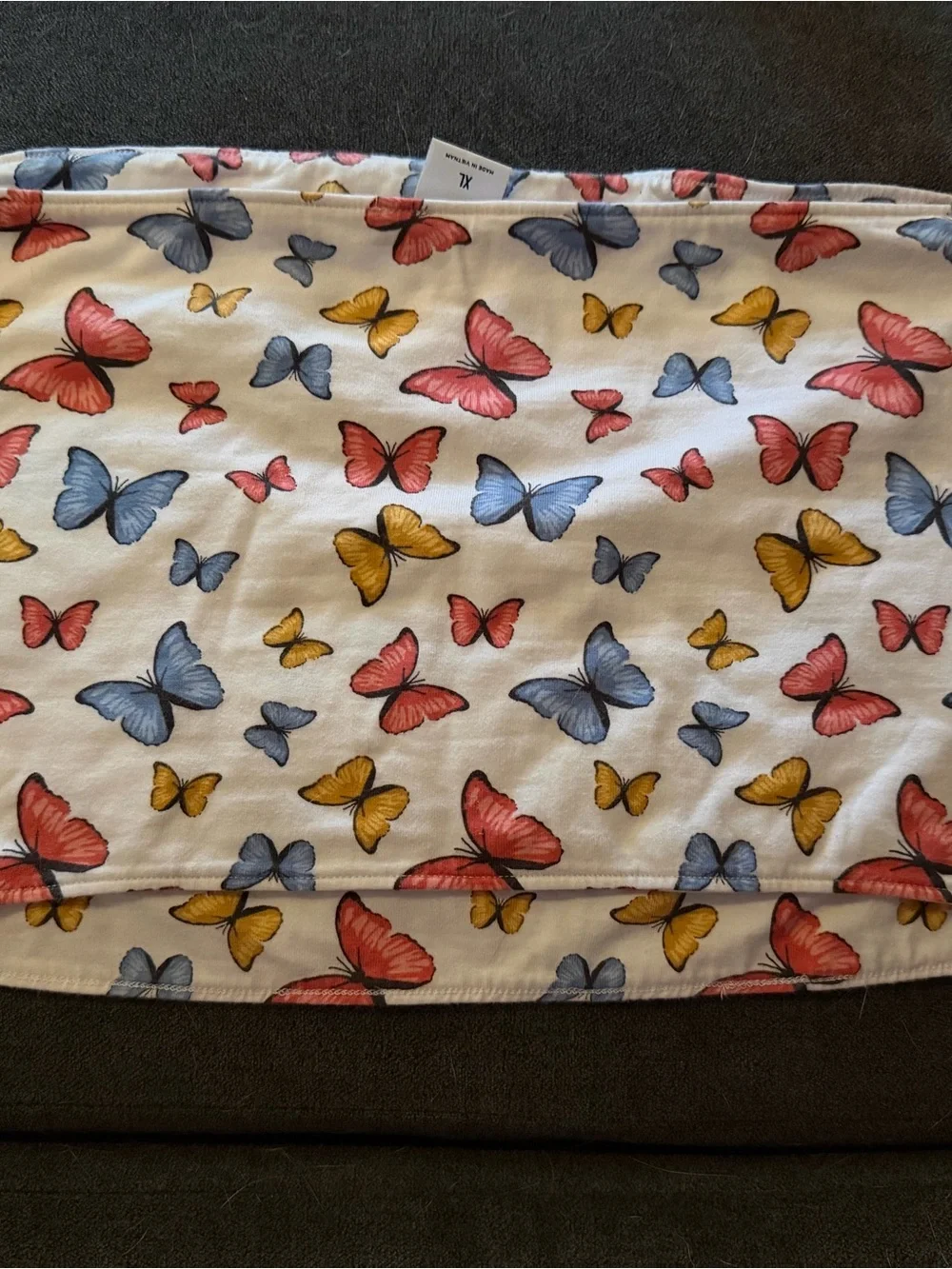 Hollister Butterfly Print Top — Pink, Yellow & Cream - Picture 2 of 3